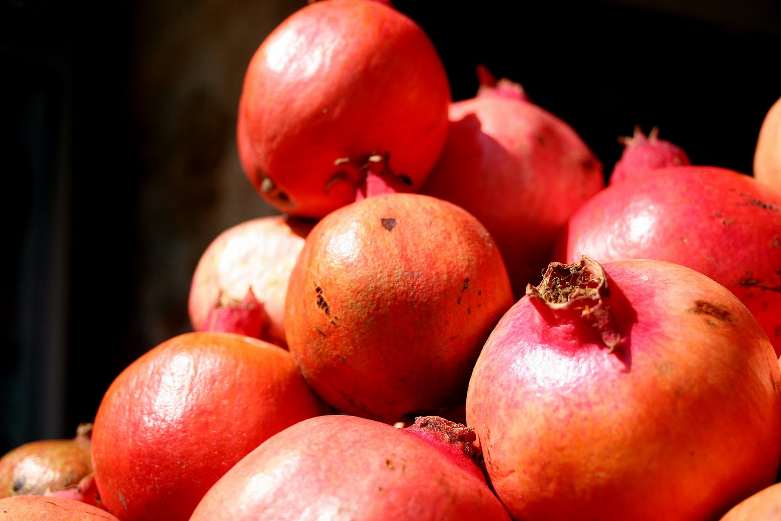 juicy pomegranates